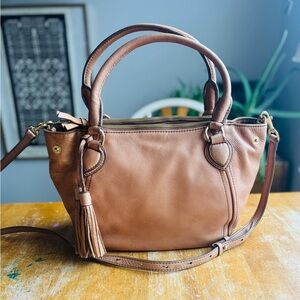 J. Crew Peyton Tan Leather Shoulder Bag/ Crossbody